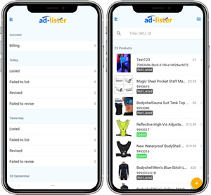Ad-Lister Mobile app